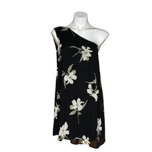 Lulu’s Black One Shoulder Party Floral Dress